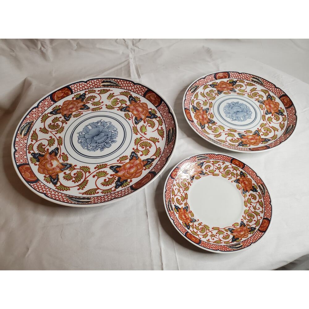 George Briand Reproduction Peony Plates - Set of 3